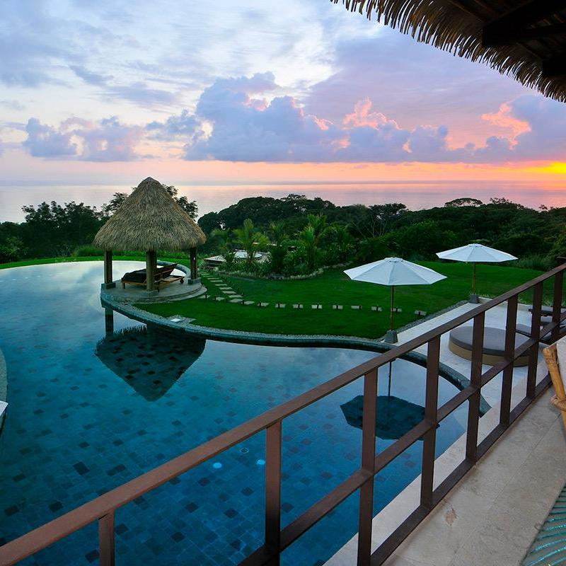 The upper deck at Villa Mayana, our home for the week.