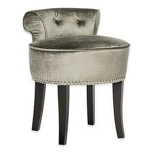 Safavieh Georgia Vanity Stool in Pewter