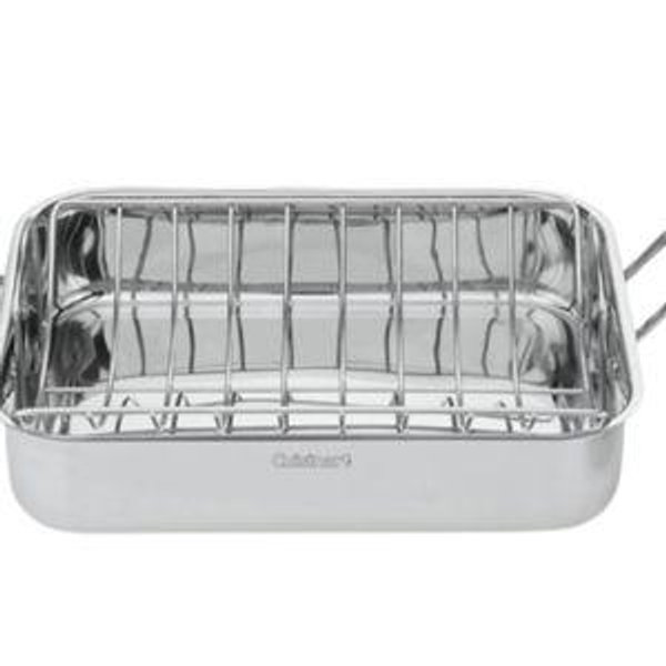 Chef's Classic Stainless 16" Roasting Pan with Rack