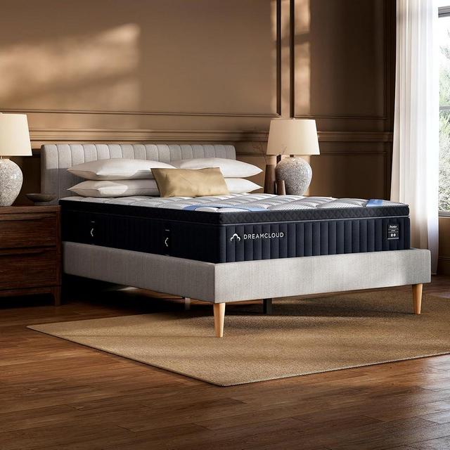DreamCloud Premier 13" King Mattress - Luxury Hybrid Gel Memory Foam - 365 Night Trial - Fiberglass Free - Forever Warranty - Mattress in a Box - CertiPUR-US Certified