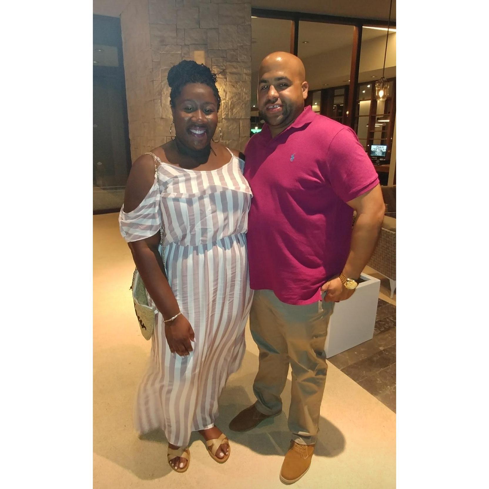 Out for dinner in Mexico. This was such a fun and relaxing trip. Donovan had just returned from a long deployment. 
October 2017