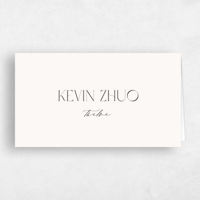 Beige Wedding Place Card - Rothenburg