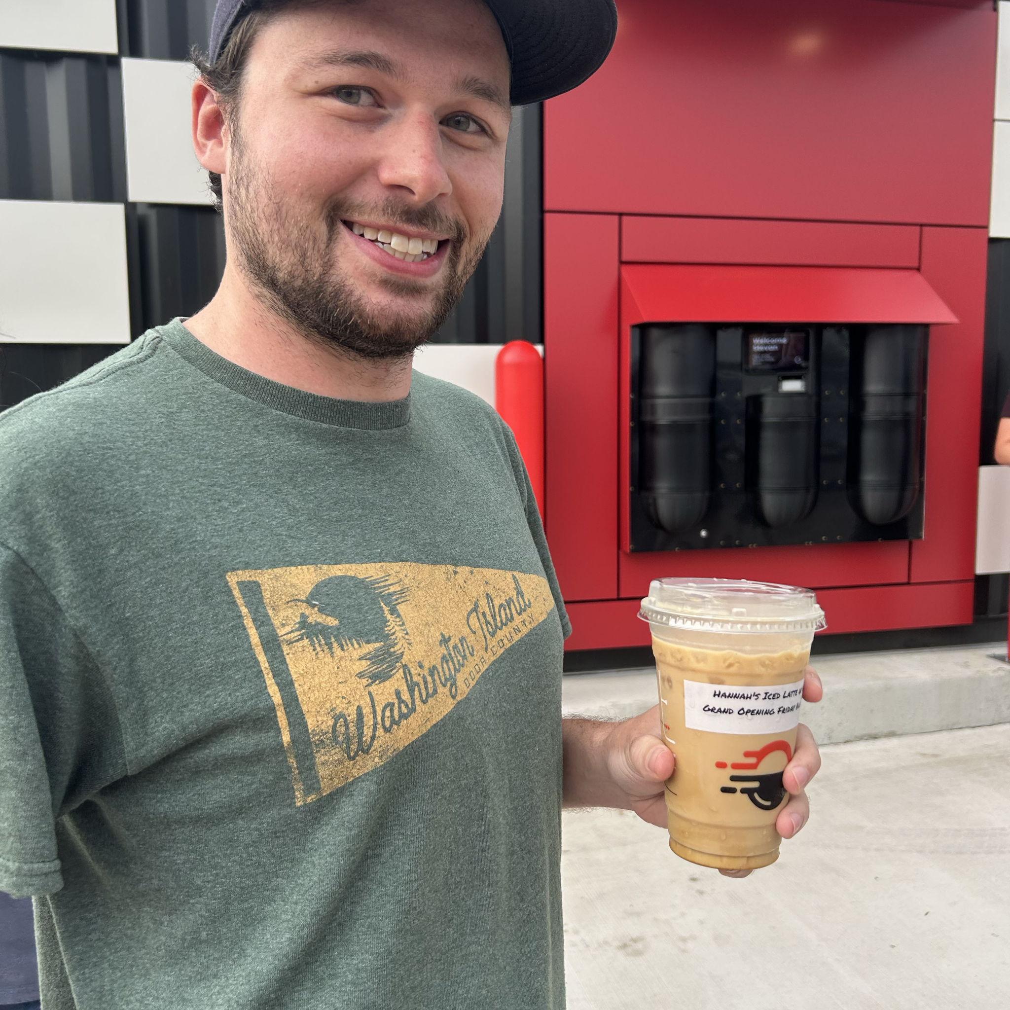 August 2025: Hannah's officially full time at an exciting job and Mitch wins out with all the free lattes he wants!