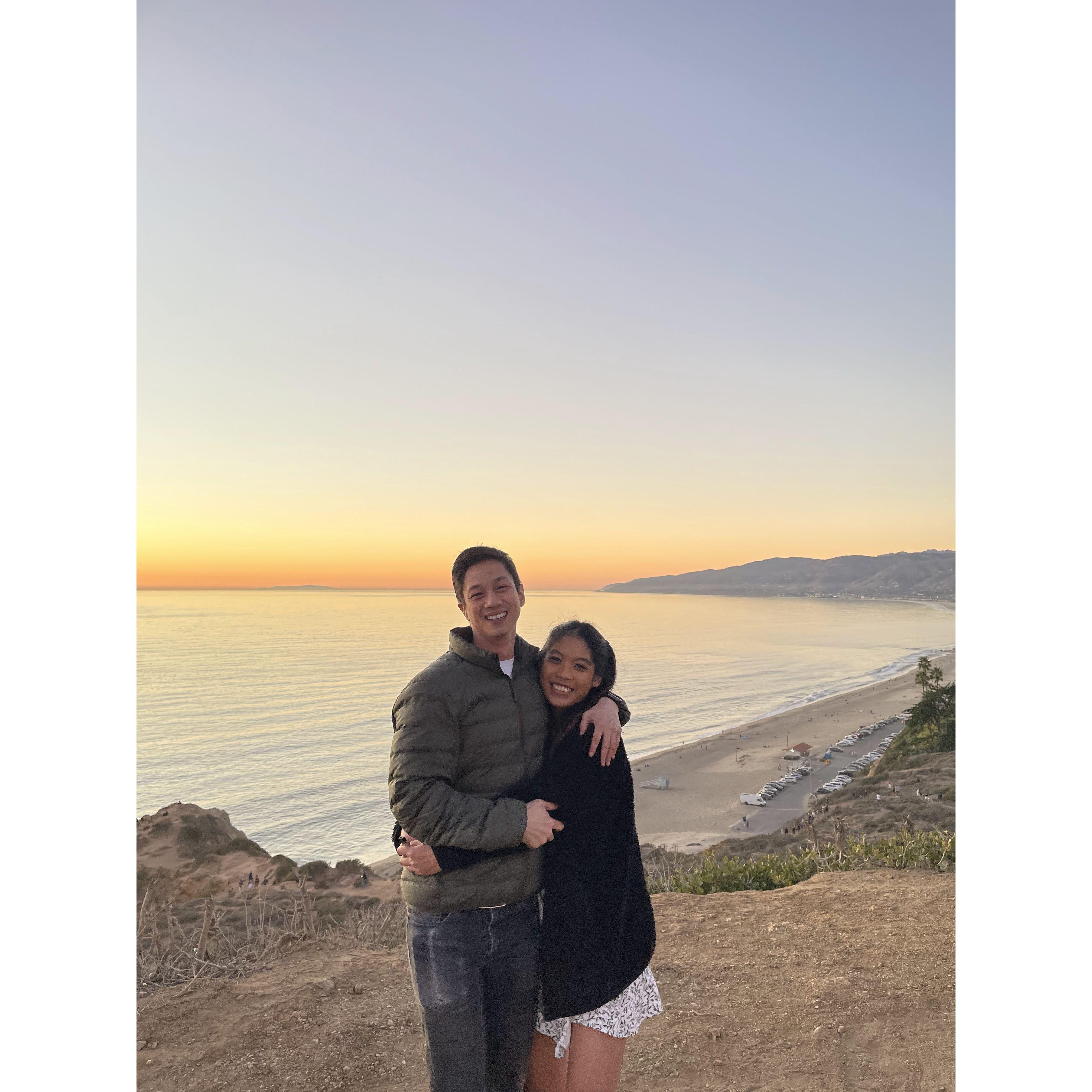 One of our favorite things to do is finding a spot to watch the sunset.