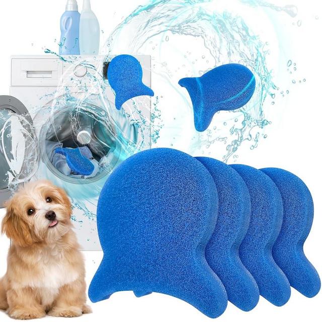 4PCS Pet Hair Remover for Laundry, Reusable Laundry Pet Hair Catcher Lint Remover, Washing Machine Hair Catcher, Washing Dryer Balls for Clothing Dog Cat Pet Fur Remover-L