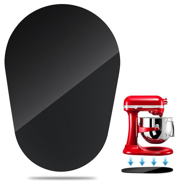 Mixer Slider Mat for Kitchen Aid 6-8 Qt Bowl Lift Stand Mixer, Sliding Tray Mixer Sliders for Kitchenaid Mixer, Kitchen Aid Accessories and Attachments, Countertop Storage,Black