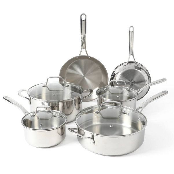 Martha Stewart Castelle 10 Piece Stainless Steel Cookware Set
