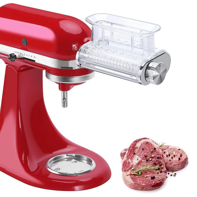 Meat Tenderizer Attachment for Kitchenaid Stand Mixers, 3 Adjustable Thickness, Meat Tenderizer Machine with Transparent Cover, Meat Cuber Accessories for Kitchen aid, Dishwasher Safe