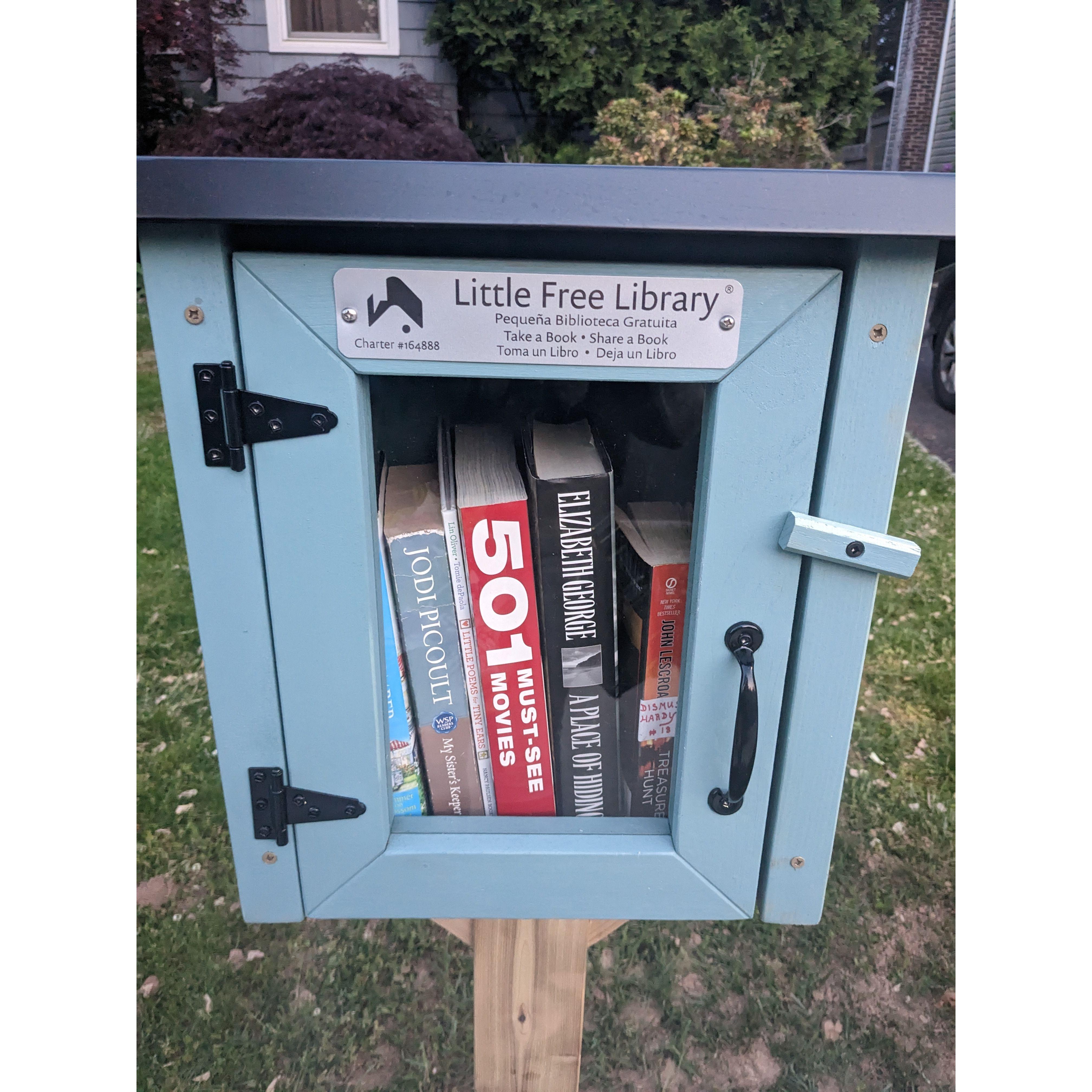 Our new Little Free Library! Please feel free to donate/take books!