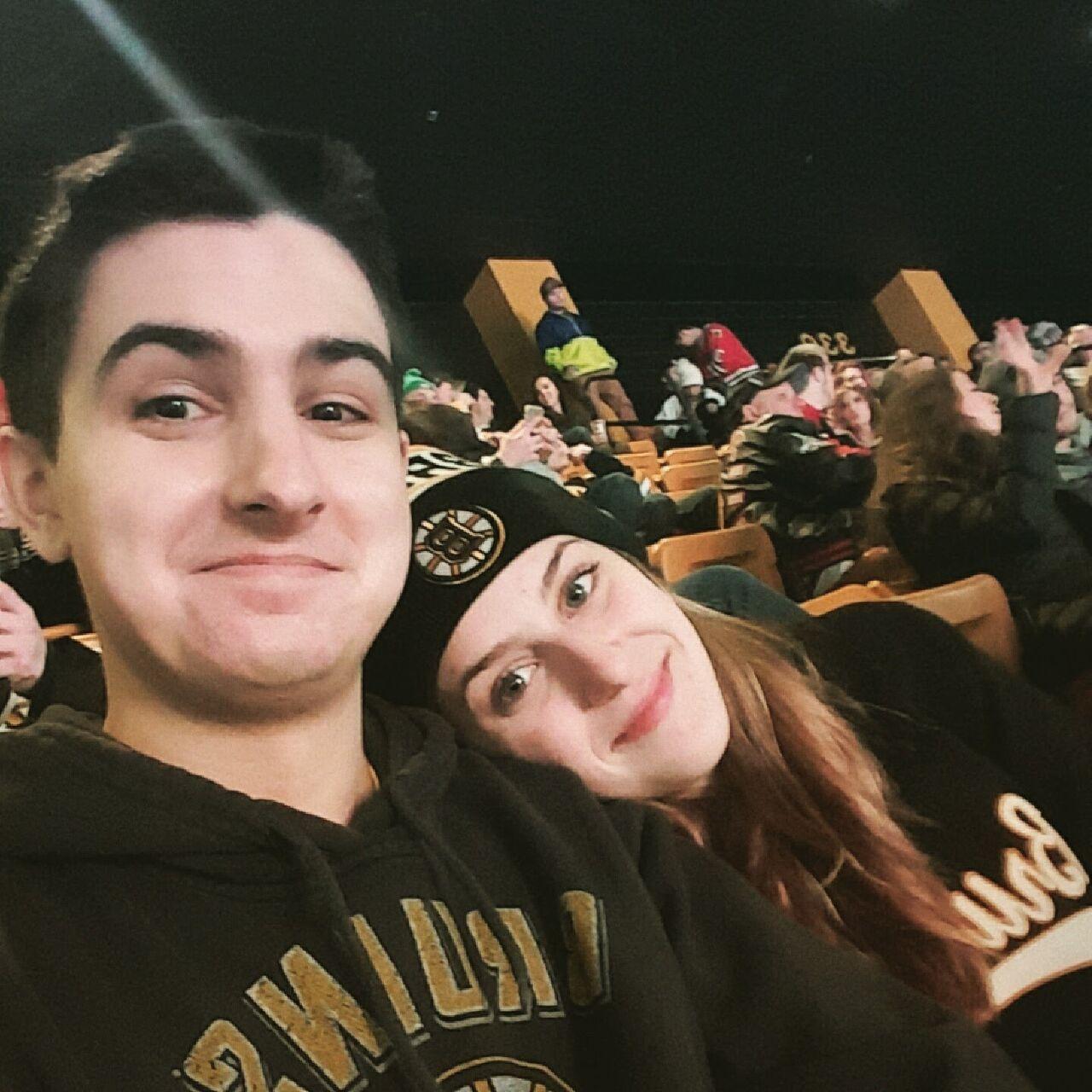 Our first (real) date - a Bruins game in January 2016 ๐