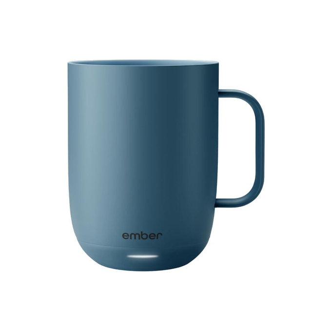 Ember Temperature Control Smart Mug 2, 14 Oz, App-Controlled Heated Coffee Mug with 80 Min Battery Life and Improved Design, Salt Blue