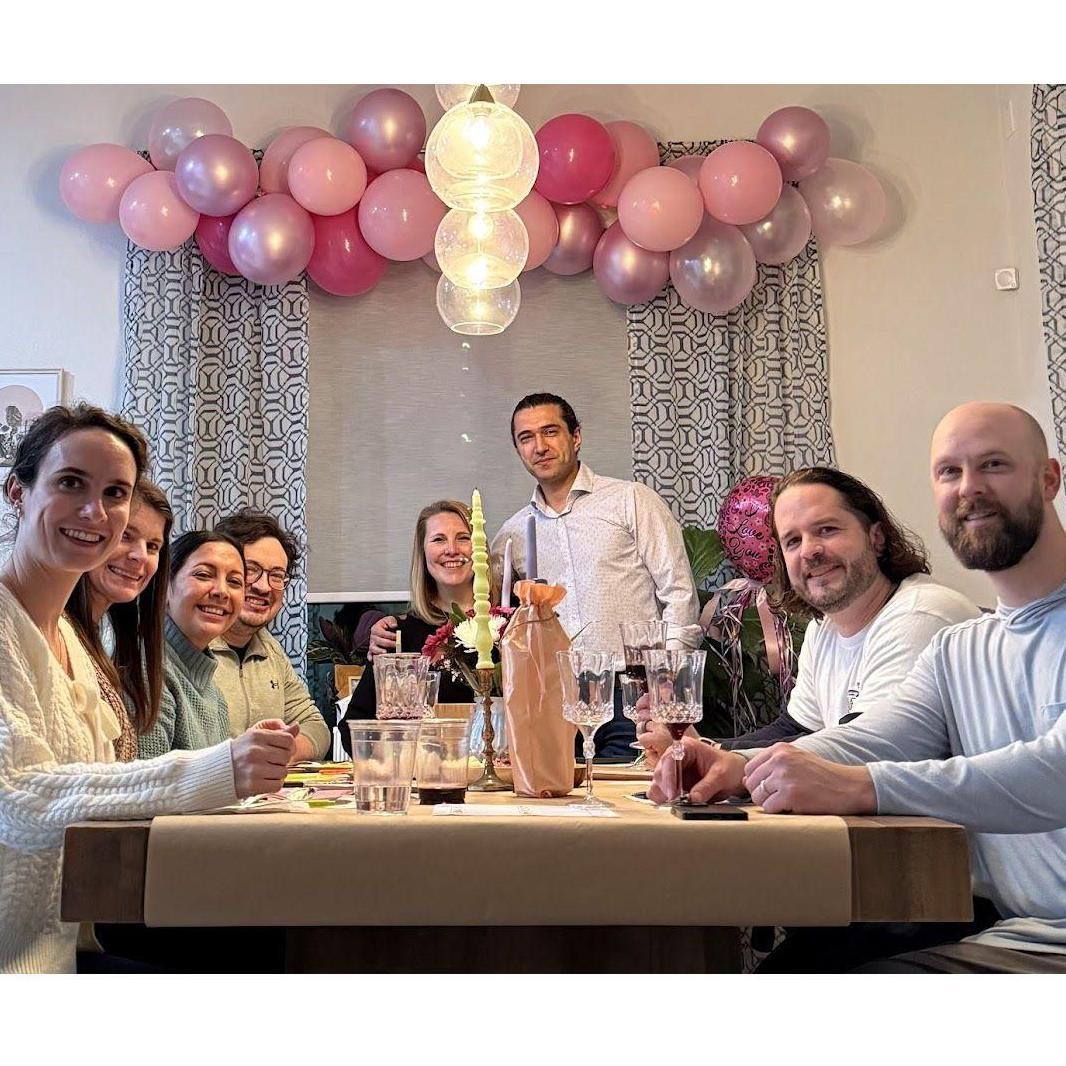 Blind wine tasting party for Sara's birthday - balloon decor by Arif