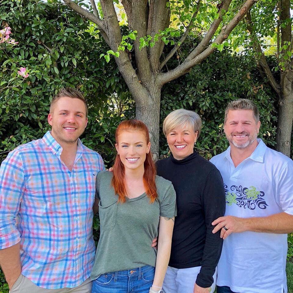 Holly and Mark Skinner with daughter Emily and Kipp Birtwistle