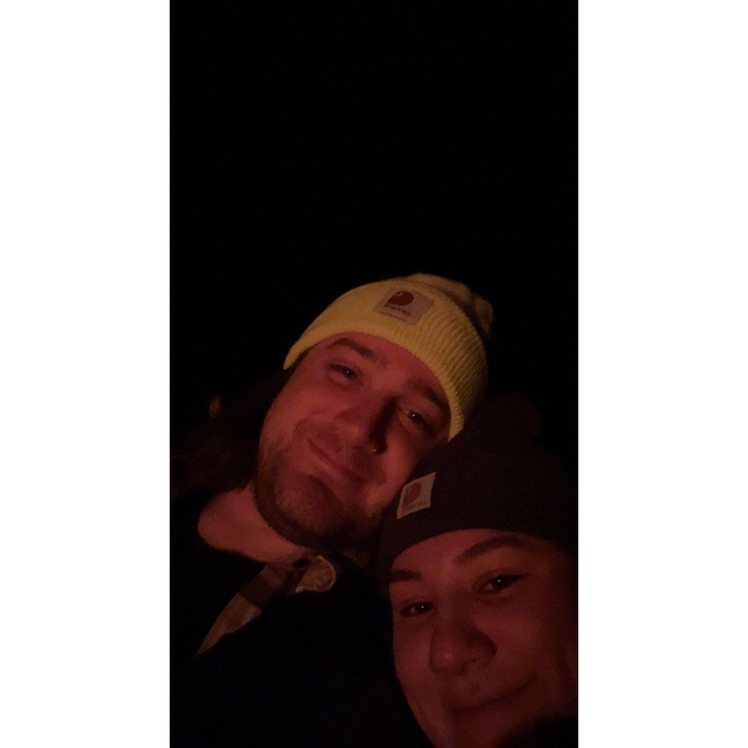 Our first camping trip together- two days and no showers in sight