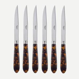 Sabre Faux Tortoise Set Of 6 Steak Knives