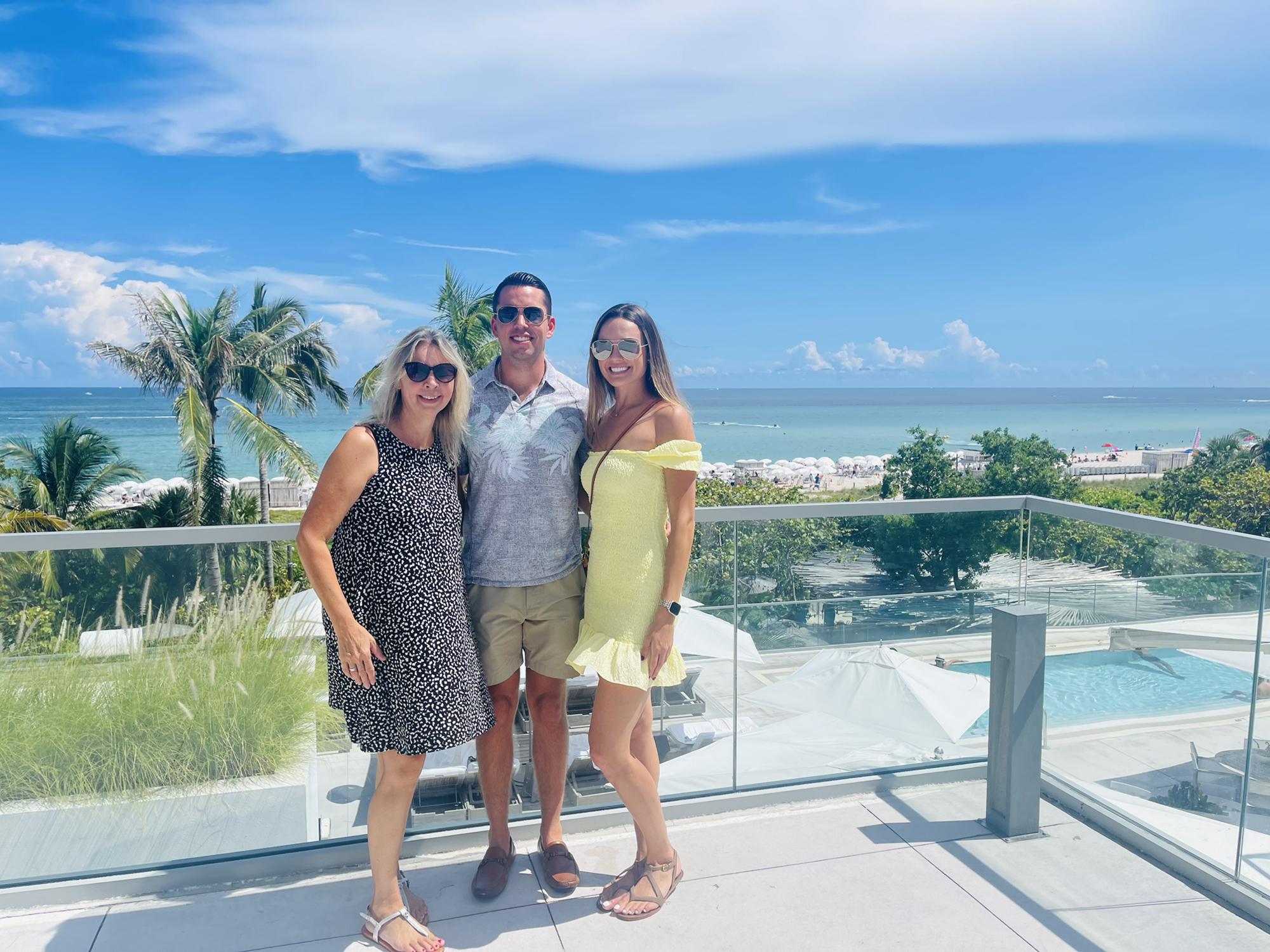 Beth, Tom, and Julia in Miami! 
September, 2021