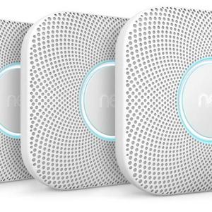 Nest Protect Smoke & Carbon Monoxide Alarm, Battery (2nd Generation), 3 Pack