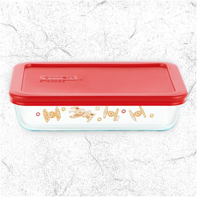 Pyrex®Star Wars™ 3-cup Rectangle Glass Storage Container, Holiday Galaxy (Lid Sold Separately)