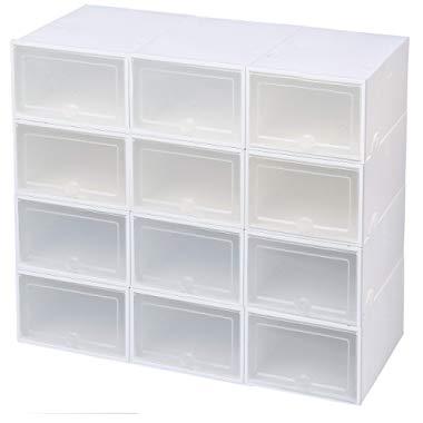 IRONLAND Shoe Storage Boxes 12 Pack