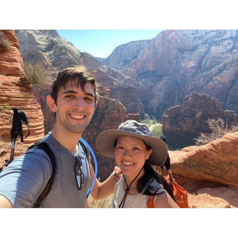 On our pre-business school trip to Utah, hiking Bryce Canyon. We still have not regained the water weight we sweated out on that hike.