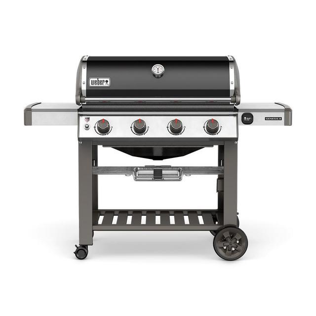 Genesis II E-410 4-Burner Natural Gas Grill in Black with Built-In Thermometer