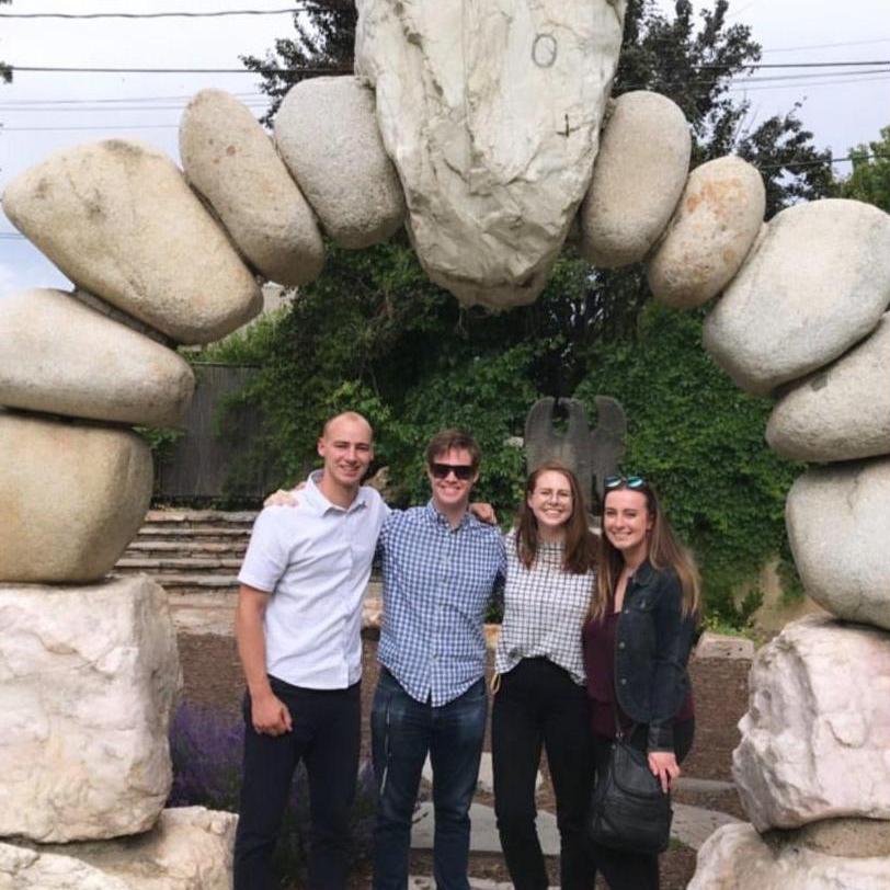 June 30, 2019 - Eli and Jenna's first picture together and first time hanging out, along with friends, Josh and Lauren (who are also now engaged).