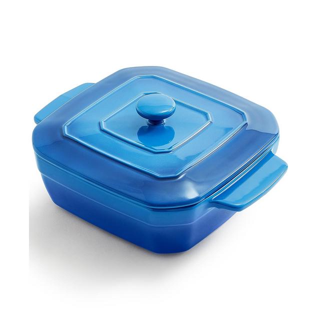 Martha Stewart Collection 8" Square Stoneware Baking Pan with Lid, Created for Macy's