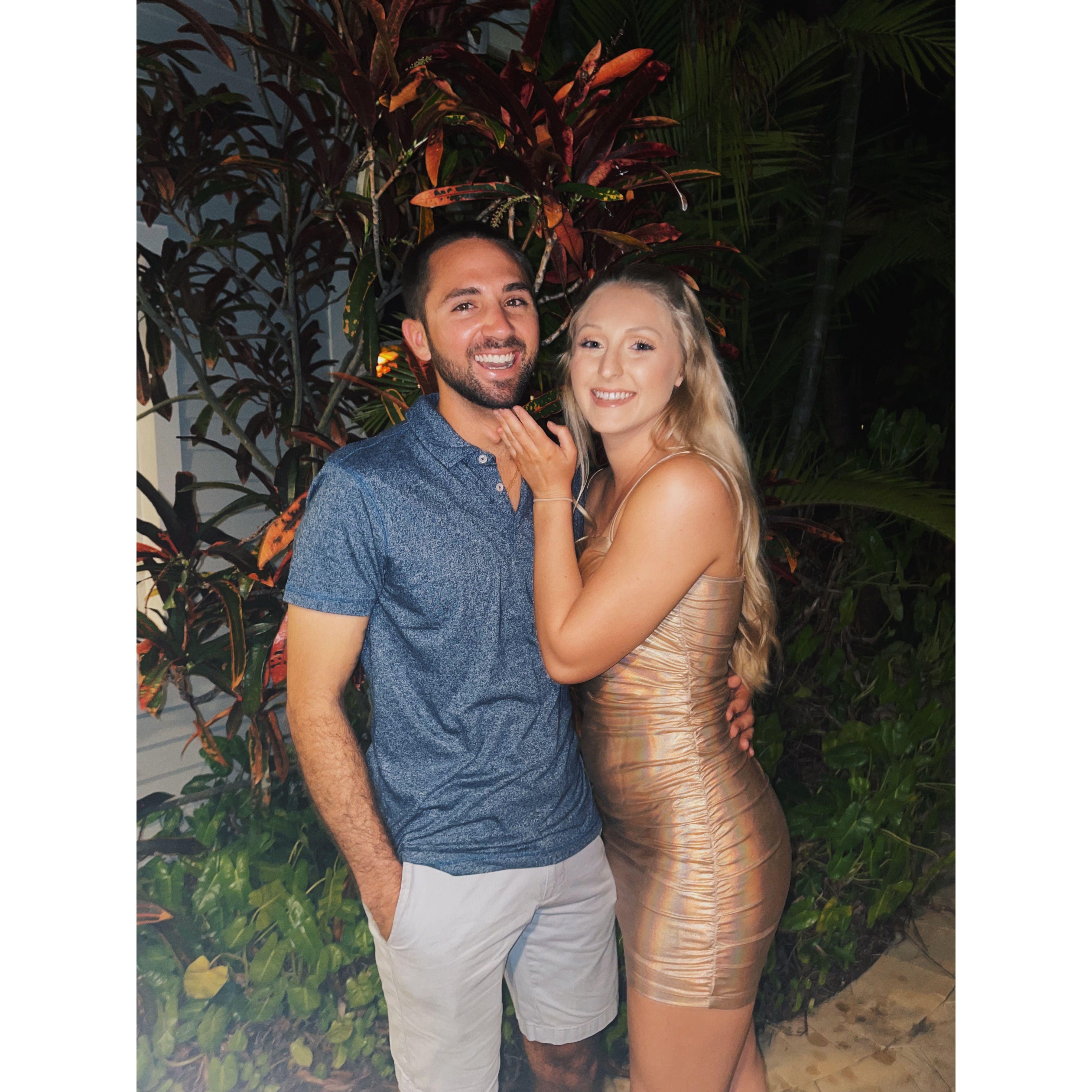 December 2021 -- Our first New Year's Eve as an official couple.