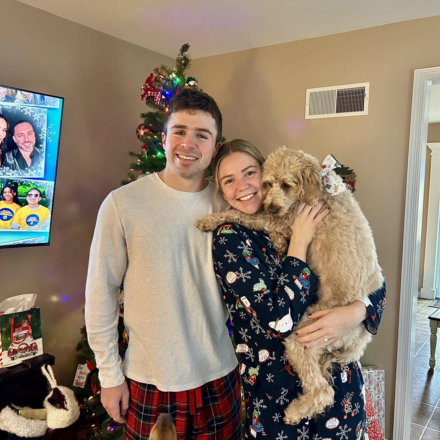 First Christmas together as an engaged family of 3!