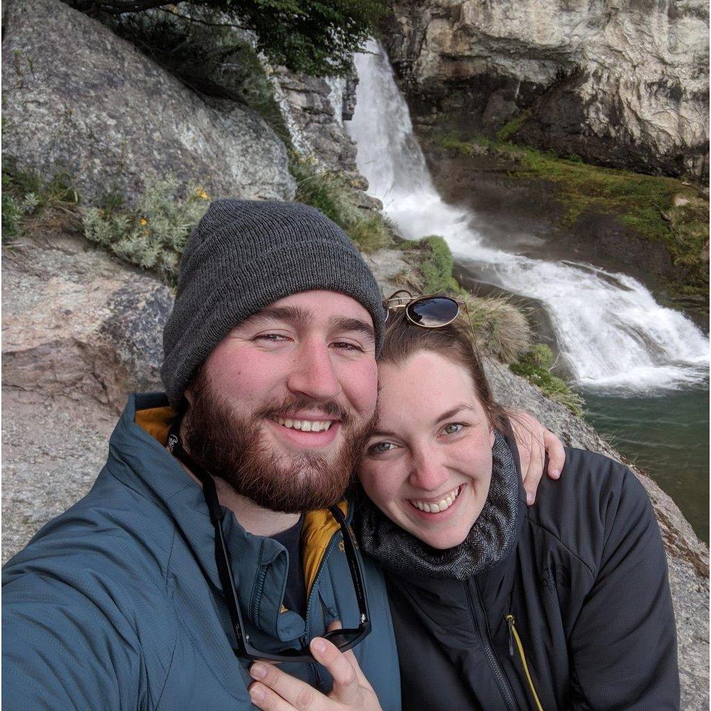 We were beaming after Stephen popped the question and Morgan said yes at the base of an Argentinian waterfall