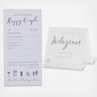 30-Piece Advice to the Happy Couple & Instagram Tent Card Set
