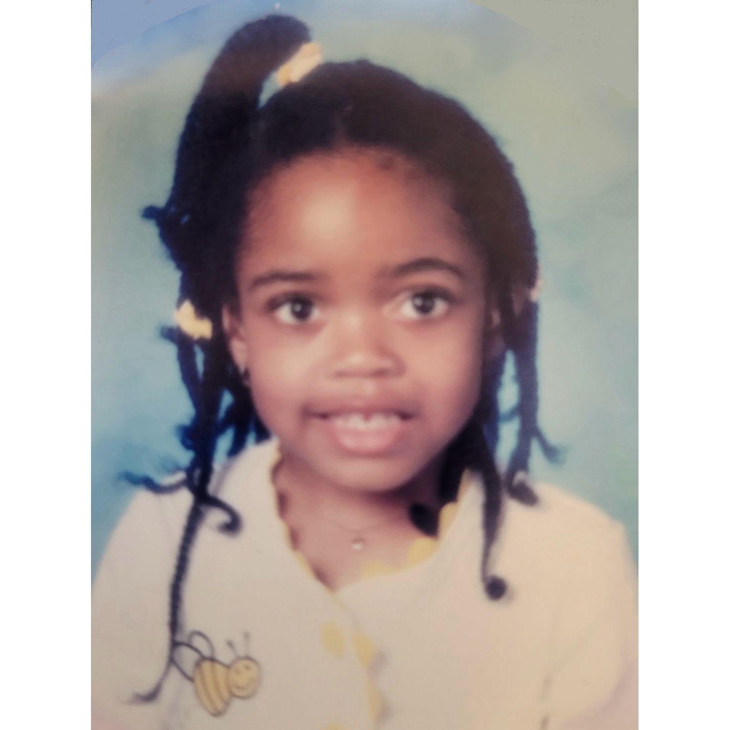 The bride, circa age 4