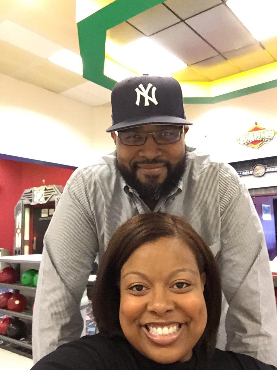 Our first trip to Kansas City together and bowling with the family. (April 4, 2015)