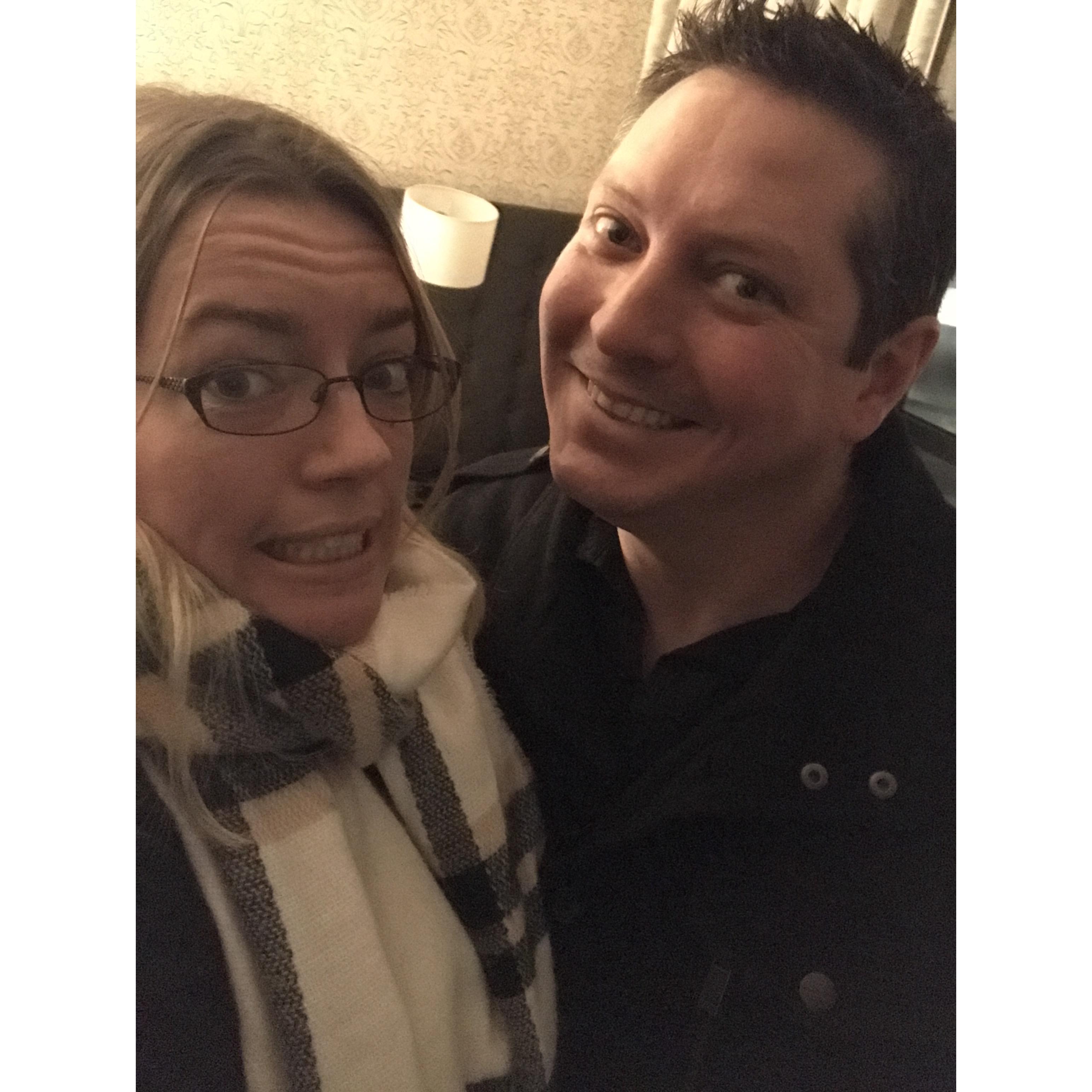 Wrapping up warm as we braced ourselves for -40F weather in Chicago - Christmas '17
