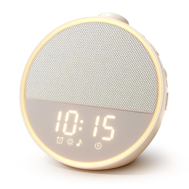 Narelu Sound Machine - Alarm Clock White Noise Sound Machine for Sleep, Night Light, 30 Soothing Sounds, 10 Gentle Alarms, Sleep Timer, Screen-Free Sleep Routine for Adults, Travel, Nightstand, Office