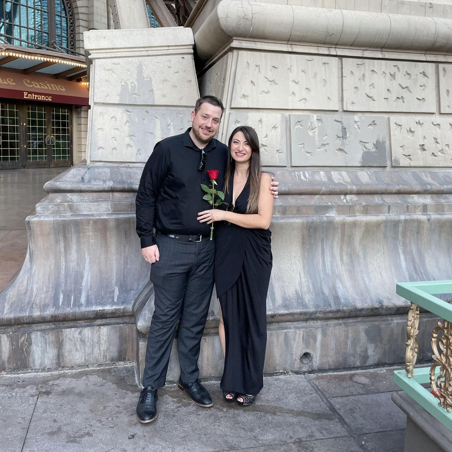 He proposed 4th of July, 2022. Under the Paris Eiffel Tower in Vegas.