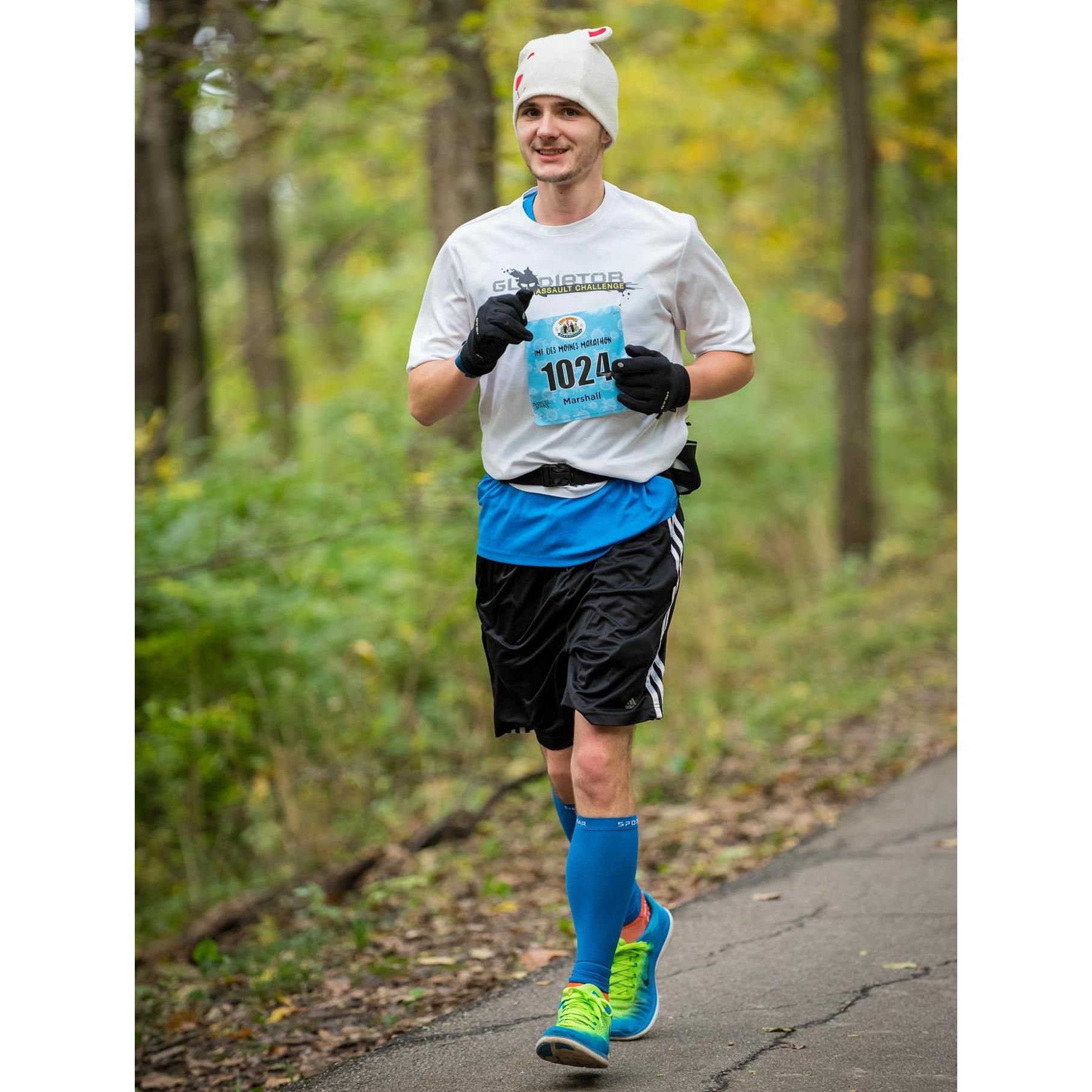 Marshall's first time running the Des Moines Marathon