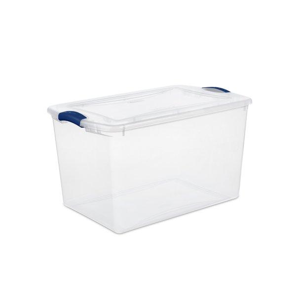Sterilite, 66 Qt./62 L Latch Box, Stadium Blue