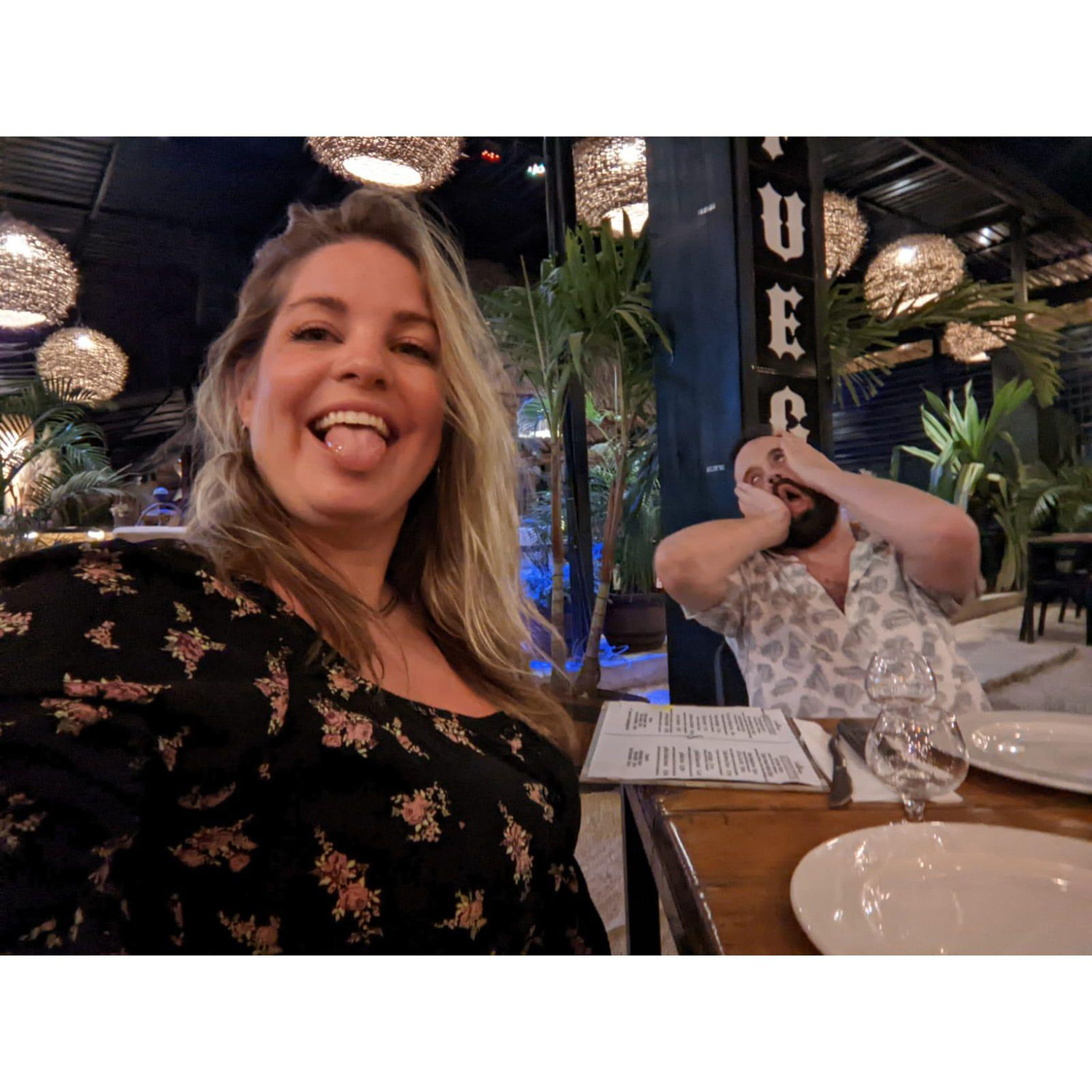 Celebrating our engagement with mucho tequila shots.
