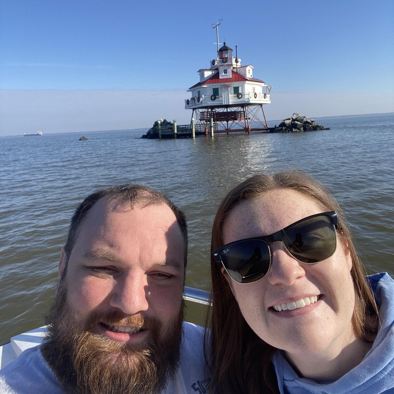 Thomas Point light house--the Chesapeake bay