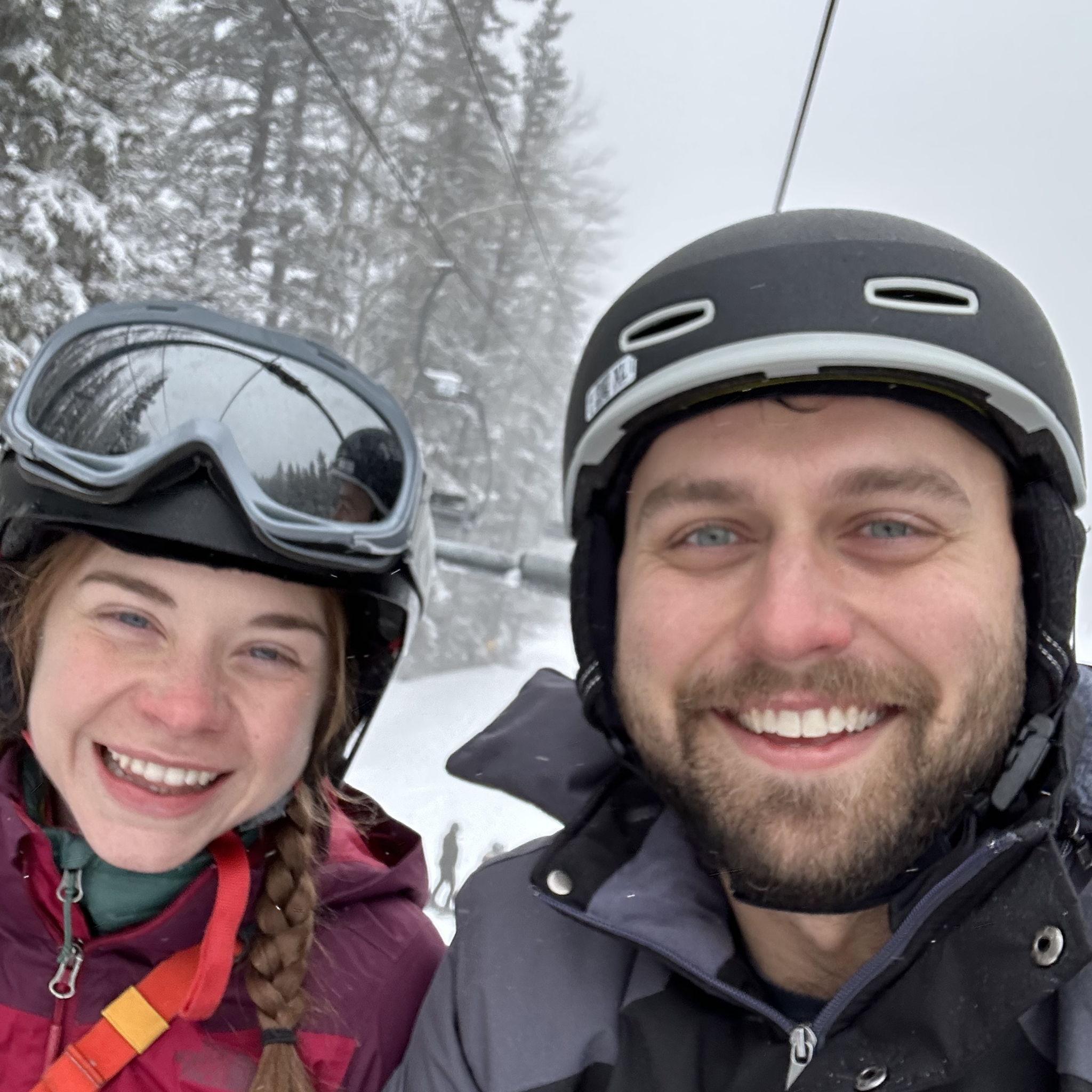 Caity's first time skiing