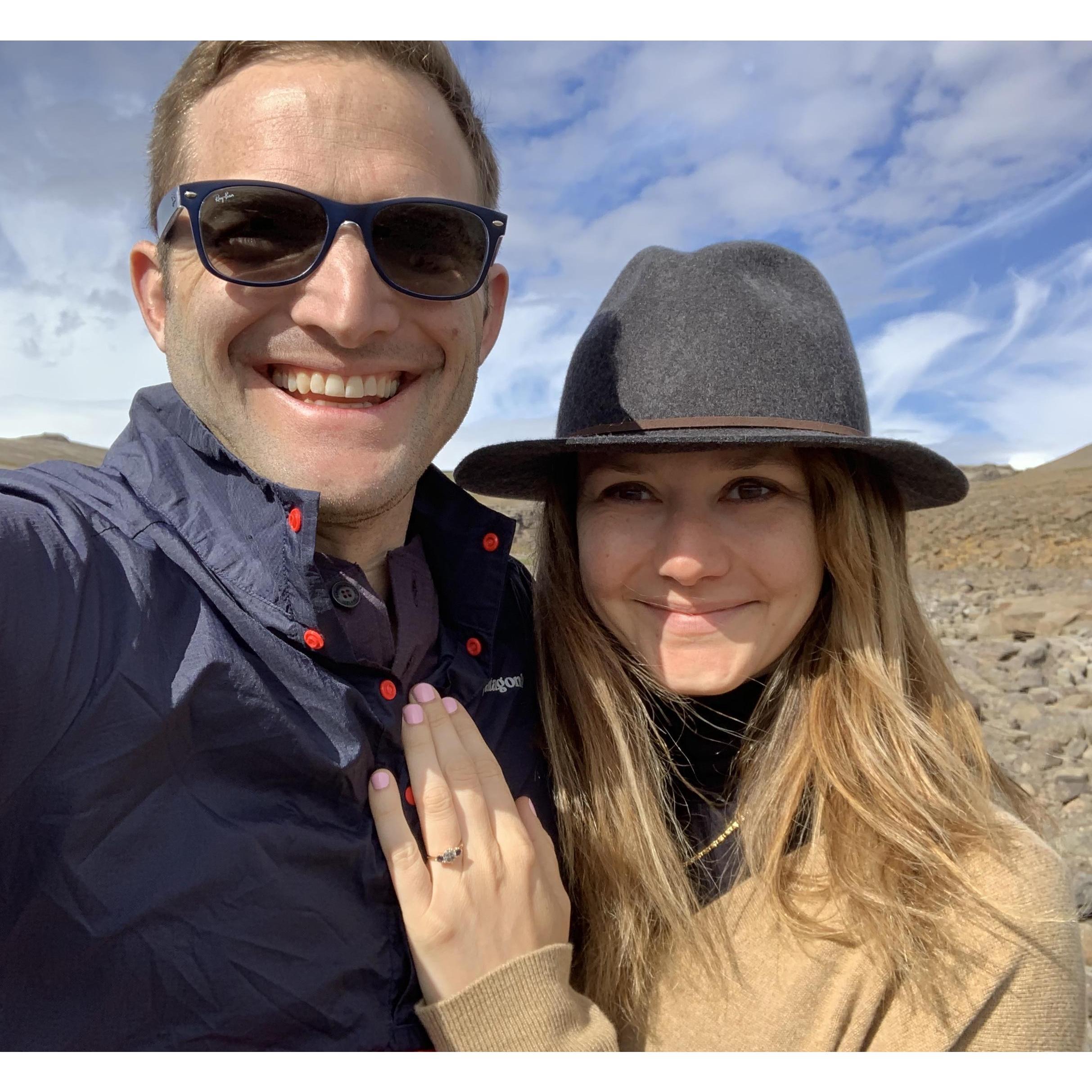 Right after we got engaged in a rock canyon in Iceland! 06/21/19