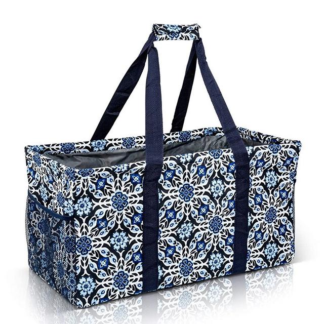 Extra Large Utility Tote Bag - Oversized Collapsible Pool Beach Canvas Basket