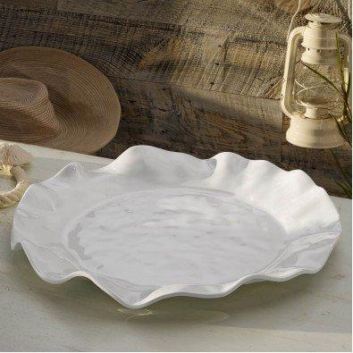 Beatriz Ball Melamine Havana Round Platter White