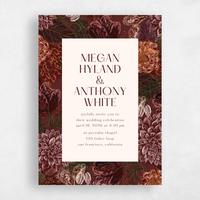 Red Wedding Invitation - Harlow Portrait