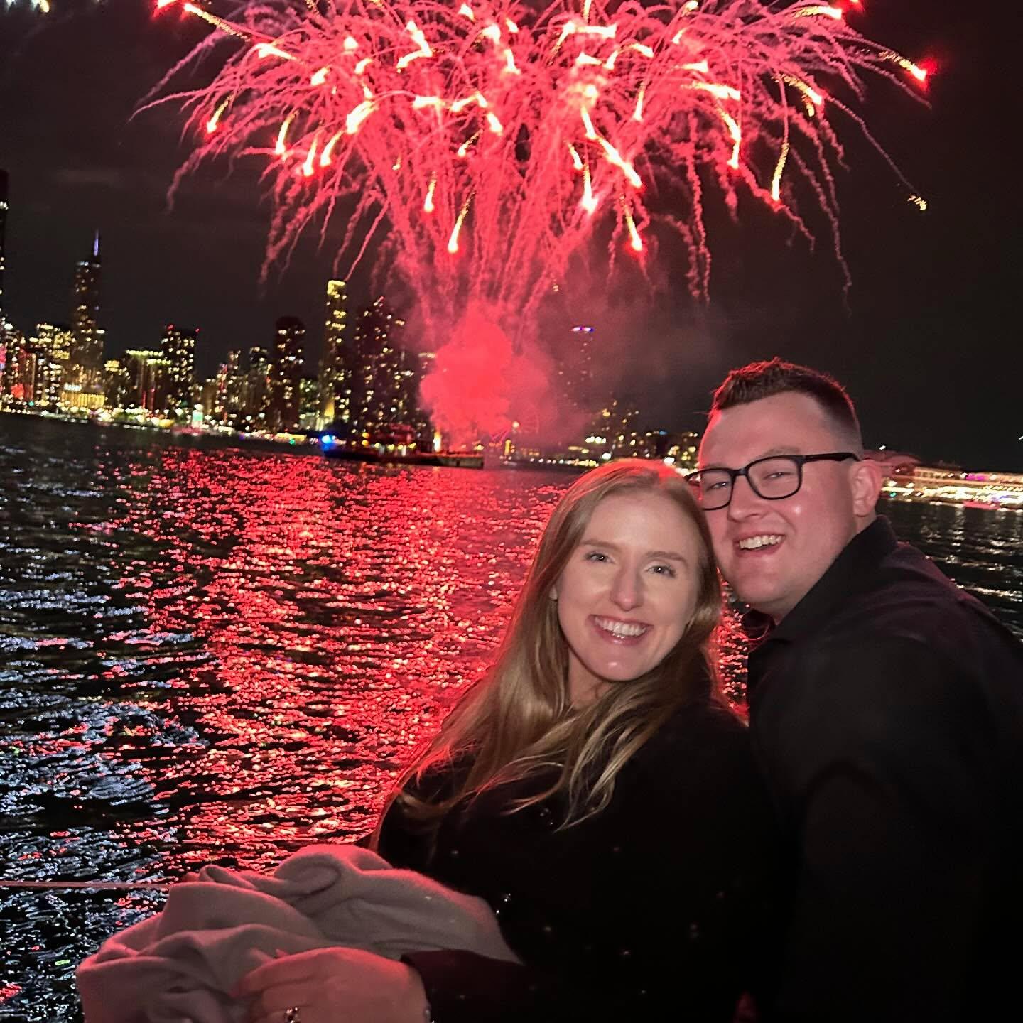 A month before Garrett proposed (where many people thought he did/would) on a yacht tour in Chicago!