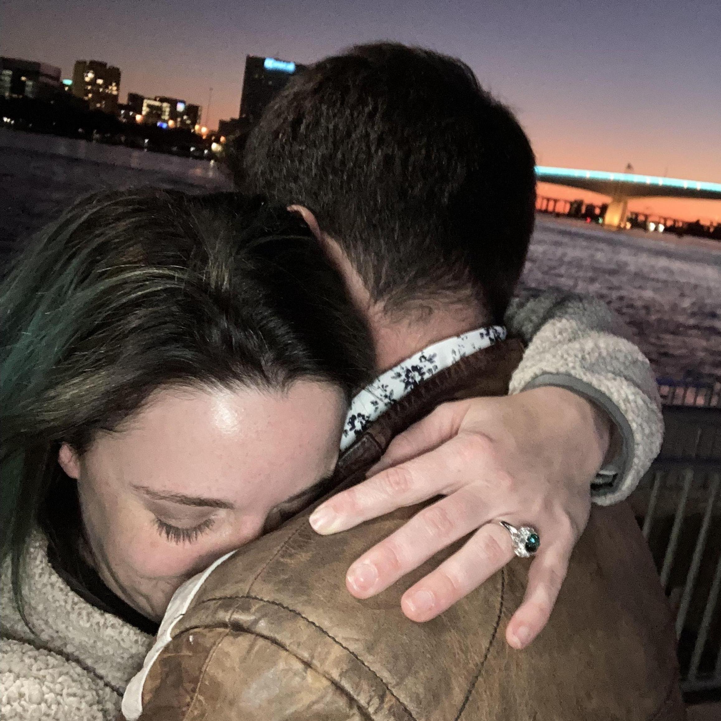 Tabitha said "YES" at one of our first date sites (The Jacksonville Landing)