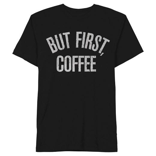 Men's But First Coffee T-Shirt Black