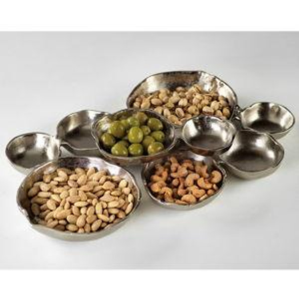 Cluster Of Nine Round Serving Bowls
