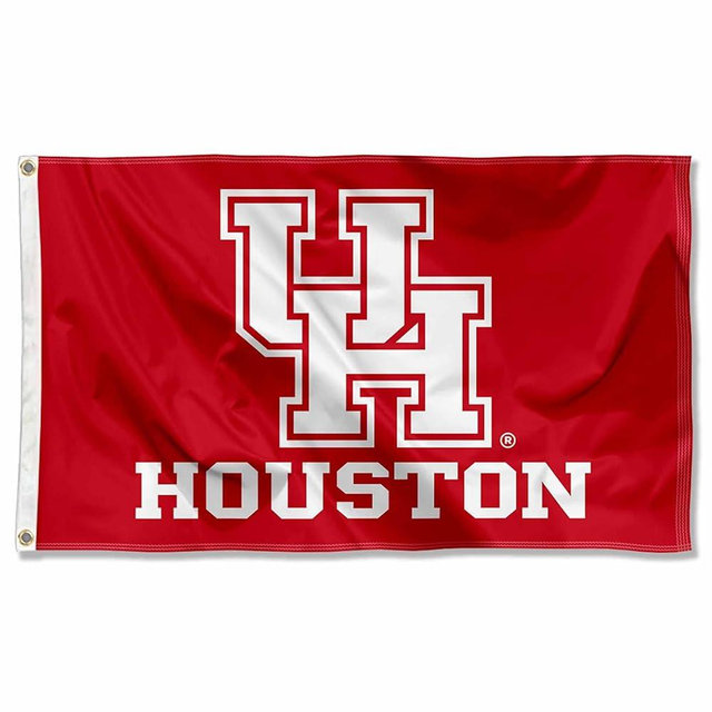 Houston Cougars White UH Logo 3x5 Outdoor Banner Flag